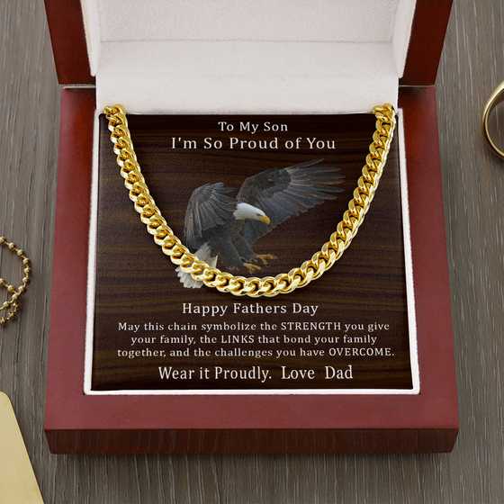 Fathers Day Gift From Dad - Proud of You Son - Eagle