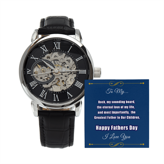 Fathers Day Gift From Partner-Men's Openwork Watch-Father of Our Children