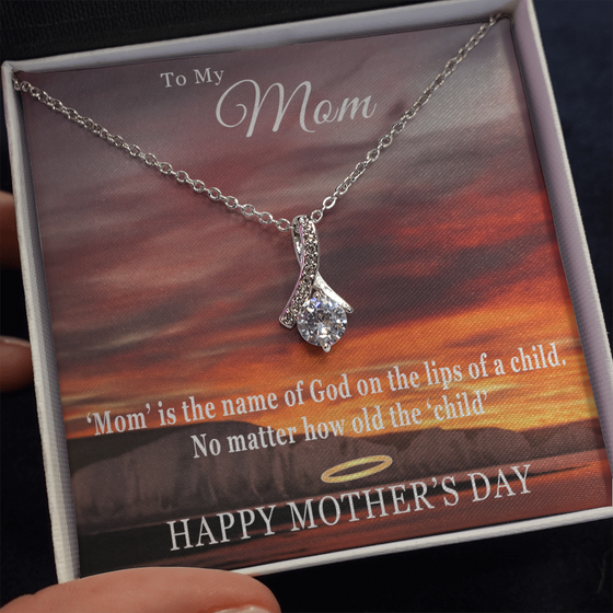 Mother's Day Gift-Lips of a Child-Sunset-ALLURING BEAUTY Necklace