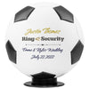 Custom Ring Security Mini-Size Soccer Ball-Wedding Party Ring Bearer-BrideGroom NamesGold Rings